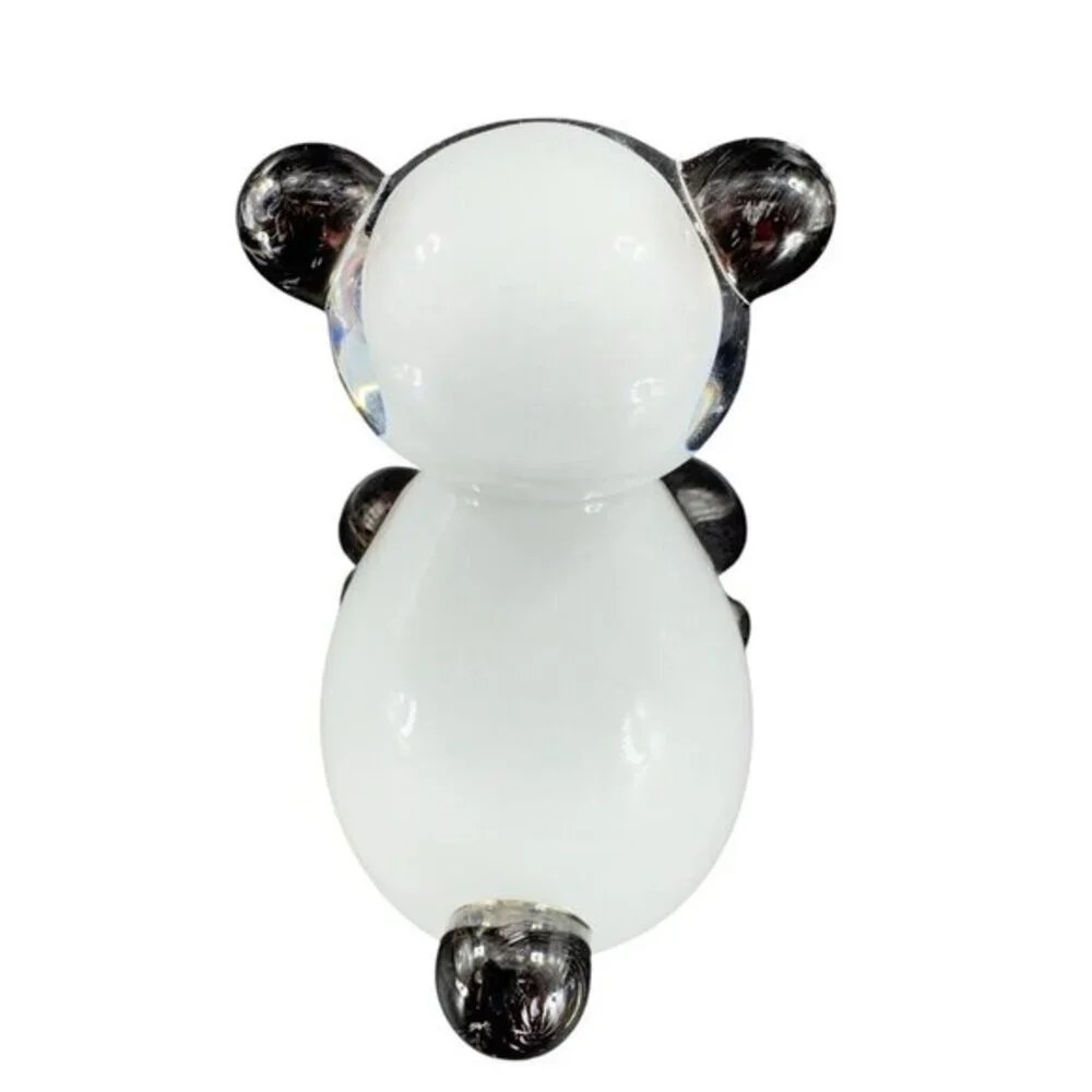 Hand Blown Venetian Glass Italian Teddy Bear Figurine Paperweight Handmade Glass
